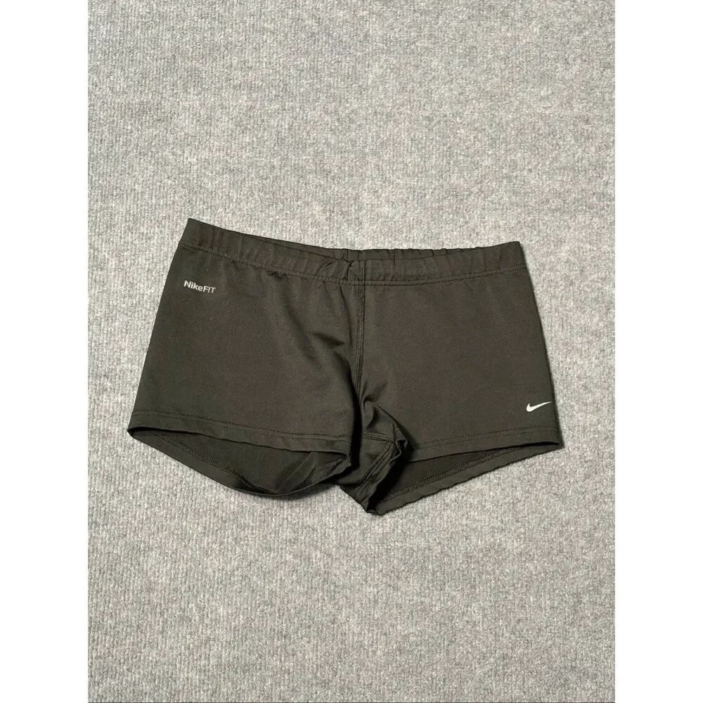 Nike Fit Women’s Black Compression Volleyball Shorts Size S Athletic Spandex
